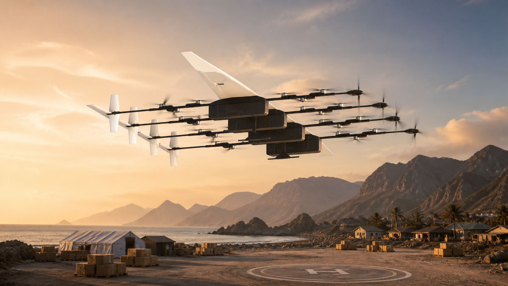 E80A electric VTOL cargo UAV